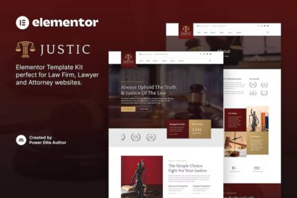 Justic – Template Kit Elementor de Escritório de Advocacia e Serviços Jurídicos