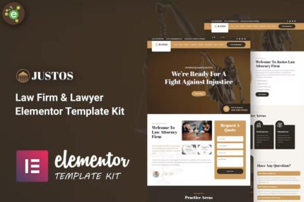 Justos – Template Kit Elementor para escritório de advocacia e advogado