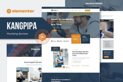 Kangpipa – Kit de modelo Elementor de serviços de encanamento