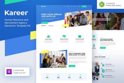 Kareer – Template Kit Elementor para Agência de recursos humanos e recrutamento