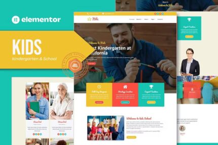 KIDS – Template Kit Elementor para jardim de infância e cuidados infantis