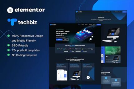 Kit de modelo TechBiz – Tech Company Elementor Pro