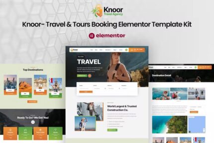Knoor – Template Kit Elementor para reservas de viagens e passeios