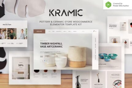 Kramic – Template Kit WooCommerce Elementor para loja de cerâmica e cerâmica