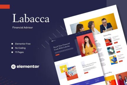Labacca – Kit de modelo Elementor para consultor financeiro