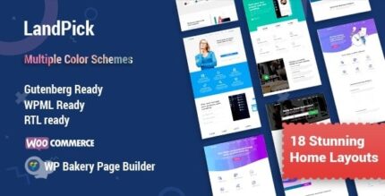 Landpick – Modelo de página de destino de aplicativos multiuso Tema WordPress para site de marketing de promoção de aplicativos