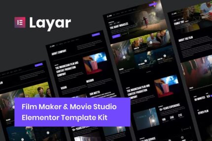 Layar – Template Kit Elementor para cineasta e estúdio de cinema