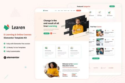 Learen – Template Kit Elementor para cursos online e e-learning