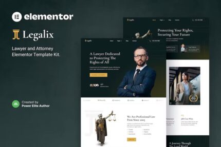 Legalix – Kit de modelos Elementor para advogados e advogados