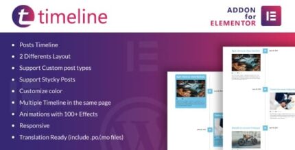 Linha do tempo para o plug-in Elementor WordPress