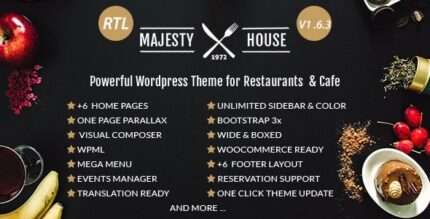 Majestade – Tema WooCommerce WordPress para Restaurante