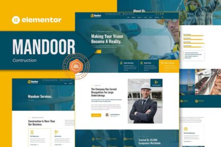 Mandoor – Template Kit do Construction Elementor Pro