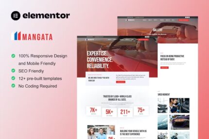 Mangata – Template Kit Elementor para pintura e reparo de carros