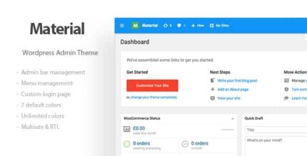 Materil – Tema de administração do WordPress Material Design