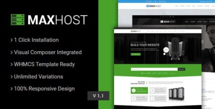 MaxHost – Tema WordPress de hospedagem na web, WHMCS e negócios corporativos com WooCommerce