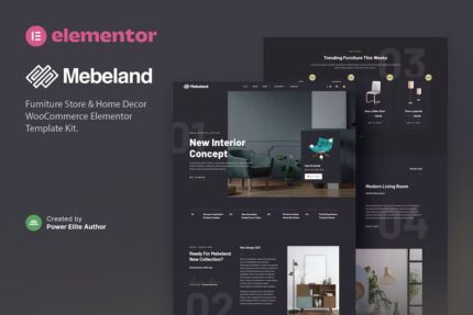Mebeland – Kit de modelo Elementor Pro para loja de móveis