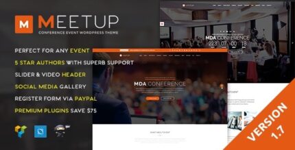 Meetup – Tema WordPress para evento de conferência