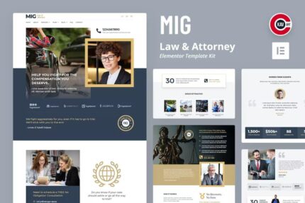 Mig – Template Kit Elementor de Direito e Advogado