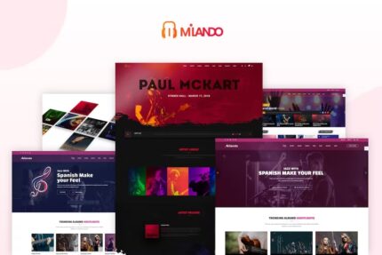 Milando – Modelo HTML de reprodução de portal de música