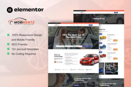 Mobirentz – Aluguel de Carros e Concessionária Elementor Kit de Modelo