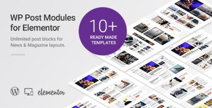 Módulos de postagem WP para layouts de jornal e revista (addon Elementor)