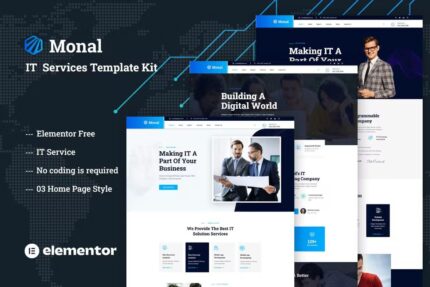 Monal – Template Kit de elementor de serviços de TI