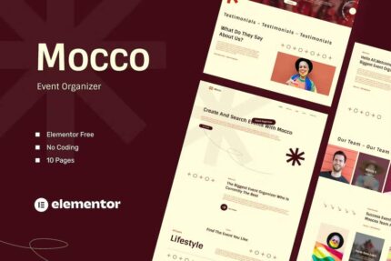 Moocoo – Template Kit Elementor para organizadores de eventos