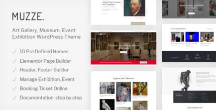 Muzze – Tema WordPress da Exposição da Galeria de Arte do Museu