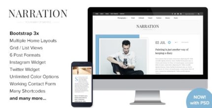 Narração – um tema de blog WordPress responsivo
