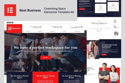 Próximo Business – Template Kit Elementor de espaço de coworking
