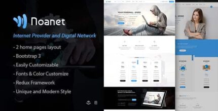 Noanet – Tema WordPress de provedor de Internet e rede digital