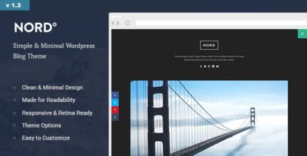 Nord – tema de blog pessoal mínimo e limpo para WordPress