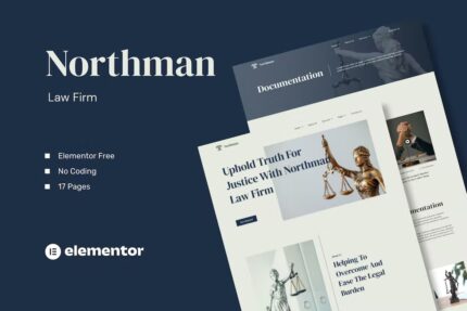 Northman – Kit de modelo Elementor para escritório de advocacia