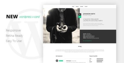 NOVO Tema WordPress Vcard pronto para retina
