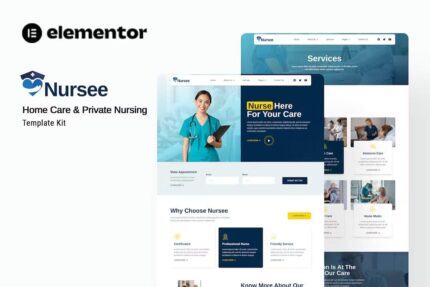 Nursee – Kit Template Kit Elementor de Enfermagem Domiciliar e Privada
