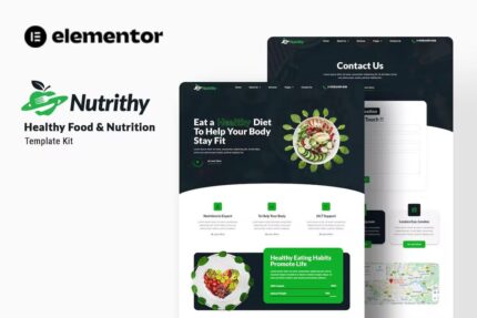 Nutrithy – kit de modelo de elemento de nutrição e alimentação saudável