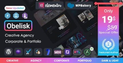 Obelisk – Portfólio de agência e tema WordPress criativo