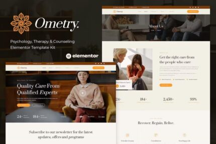 Ometry – Template Kit de elementor de terapia e aconselhamento psicológico