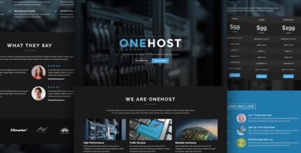 Onehost – Tema de hospedagem WordPress de uma página