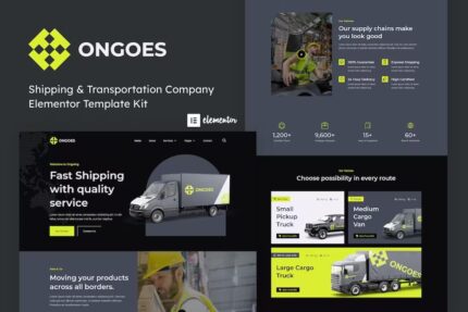 Ongoes – Template Kit Elementor para empresas de transporte e transporte