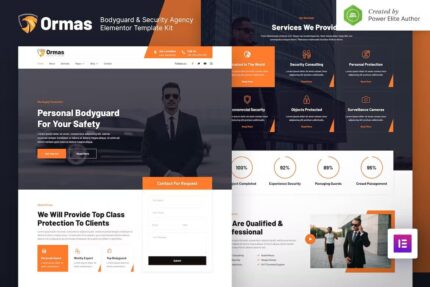 Ormas – Template Kit Elementor para guarda-costas e agência de segurança