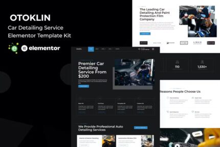 Otoklin – Car Detailing Service Elementor Template Kit