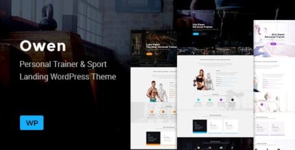 Owen – Personal trainer & Sport One Page Landing WordPress tema
