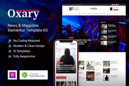 Oxary – Notícias & Revista Elementor Template Kit