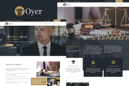 Oyer – Advogado e Advogado Elementor Template Kit