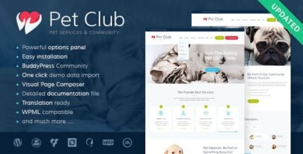 Pets Club – Pet Shop & Breeding Veterinary WordPress Theme