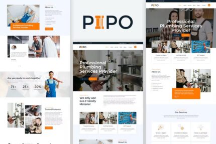 Pipo – Template Kit Elementor de serviços de encanador