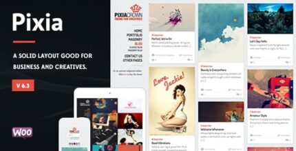 Pixia – Mostrar tema WordPress