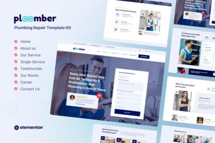 Ploomber – Kit de modelo Elementor para reparo de encanamento