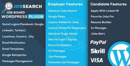 Plugin WordPress JobSearch WP Job Board
